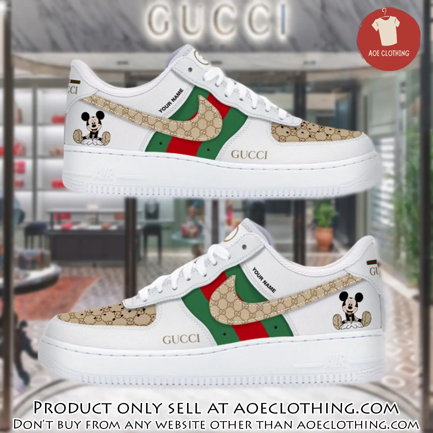 Gucci mickey luxury air force 1 sneakers limited af1 shoes oaf1023 aoe0417276